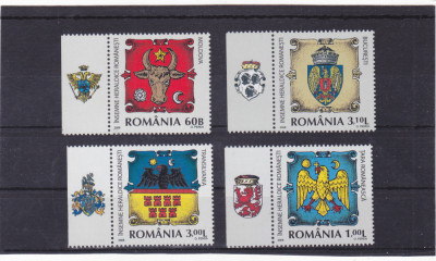 ROMANIA 2008 - INSEMNE HERALDICE ROMANESTI - TABS 1 - LP 1816 - MNH. foto