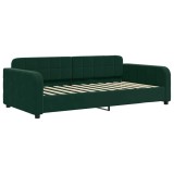 Cumpara ieftin Cadru de pat, verde inchis, 90x200 cm, catifea