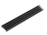Profil Aluminiu Negru 1m pentru Module LED