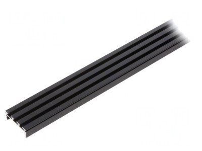 Profil Aluminiu Negru 1m pentru Module LED foto
