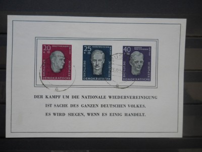 1957 BLOC GERMANIA DDR,COTA 94$ foto