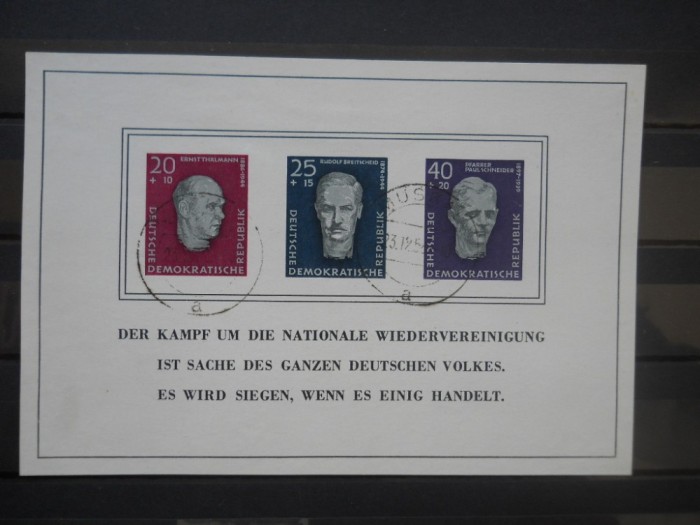 1957 BLOC GERMANIA DDR,COTA 94$