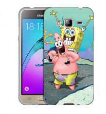 Husa Samsung Galaxy J3 si J3 2016 J320 Silicon Gel Tpu Model Spongebob foto