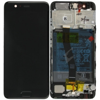 Huawei P10 (VTR-L09, VTR-L29) Capac frontal al modulului de afișare + LCD + digitizer + acumulator negru 02351DGP