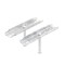 Bareta rigola exterioara Mufle Skip, otel zincat, 125 x 22 mm, 2 buc/set