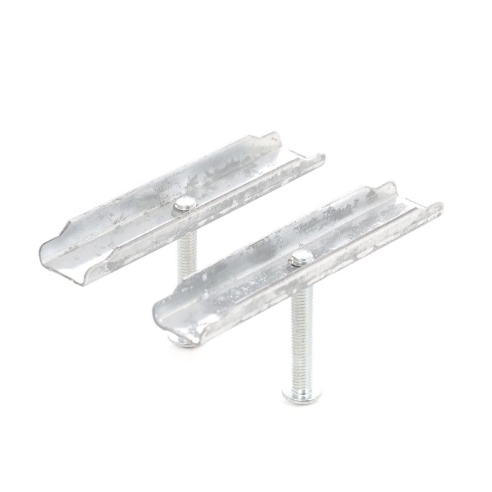 Bareta rigola exterioara Mufle Skip, otel zincat, 125 x 22 mm, 2 buc/set