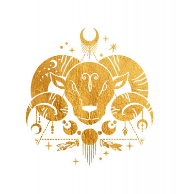Sticker decorativ Zodiac, Auriu, 60 cm, 5466ST foto