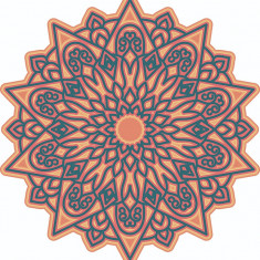 Sticker decorativ, Mandala, Multicolor, 60 cm, 7286ST-3