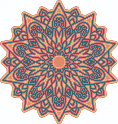 Sticker decorativ, Mandala, Multicolor, 60 cm, 7286ST-3 foto