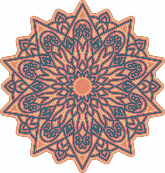 Sticker decorativ, Mandala, Multicolor, 60 cm, 7286ST-3
