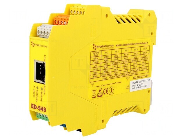Poartă Ethernet 1 Port 5-30V DC pentru Șină DIN IP20
