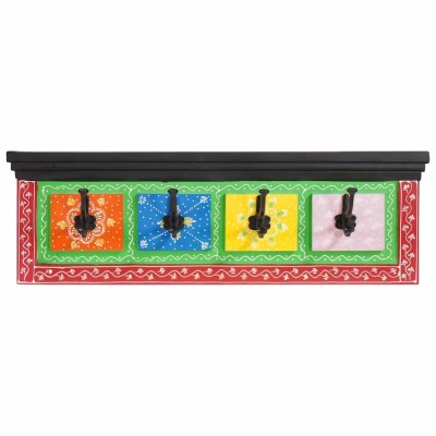 vidaXL Răcător de paltoane Negru 80 x 25 x 2 cm Lemn compozit foto