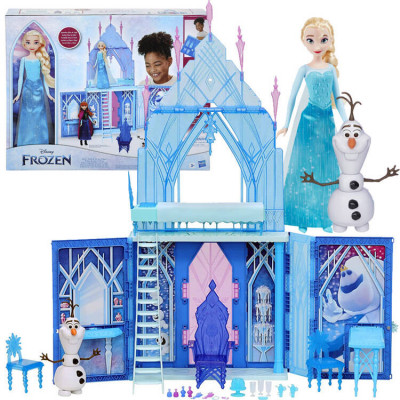 Hasbro mare Castelul Iceberg Palatul Ice Age Păpușă Elsa om de zăpadă Olaf Frozen ZA5080 foto