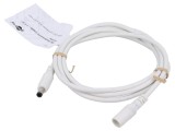 Cablu DC Goobay 5,5x2,1 mm, soclu drept alb, 1,5m