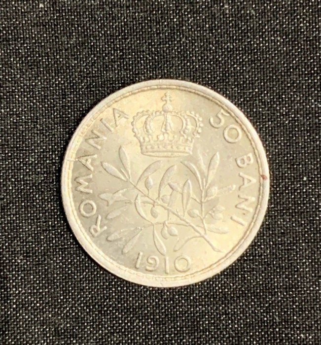 Moneda 50 bani 1910 argint
