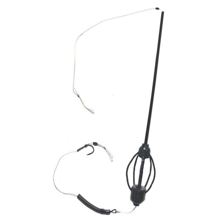 Montura pescuit crap cu momitor 55g cu autointepare,carlig legat pe fir de par