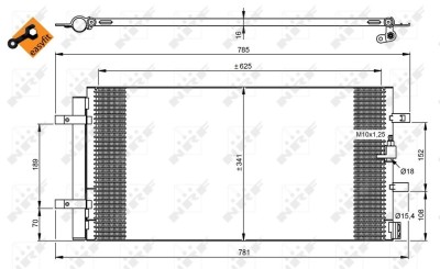 NRF 350046 EASY FIT Condensator, climatizare foto