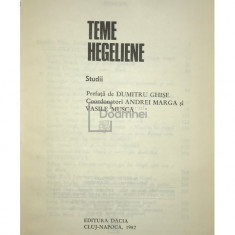 Andrei Marga - Teme hegeliene (editia 1982)