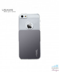 Husa Usams Smart Series Apple Iphone 5, 5S, 5SE Gri Metal foto