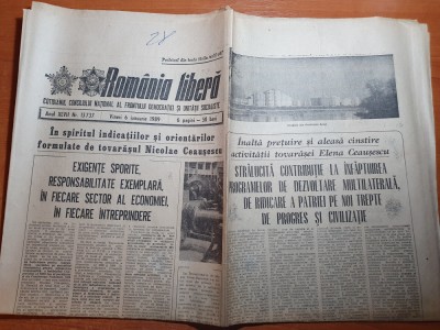 romania libera 6 ianuarie 1989-articol localitatea dumbraveni suceava,foto arad foto