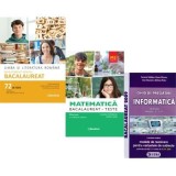 Pachet Bacalaureat 2026. Limba si literatura romana 72 teste complete, Teste Matematica M2 Profil Stiinte ale naturii si Informatica. Ghid de pregatir