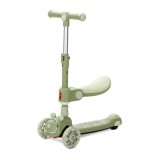 Trotineta pliabila, Lorelli Swiftie, pana la 50 kg, roti din silicon cu leduri colorate, Green