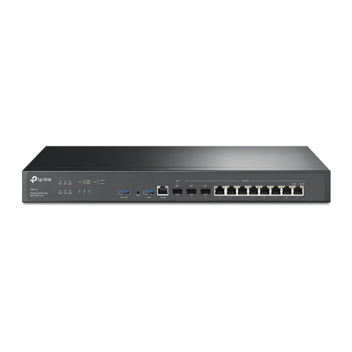 ROUTER TP-LINK wired Gigabit, 2&Atilde;&mdash;10GE SFP+ (1WAN,1 WAN/LAN), 1&Atilde;&mdash;1GE SFP WAN/LAN, 8&Atilde;&mdash;1GE RJ45 WAN/LAN, 1&Atilde;&mdash;RJ45 Console, 2&Atilde;&mdash;USB (Connecting 4G/3G Modem