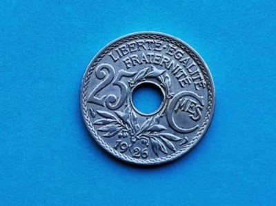25 Centimes 1926 Franta-stare buna- foto