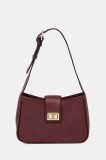Geox poșetă de piele SOLANGY culoarea bordo, D45KSA 00046