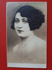 Carte postala veche PORTRET FEMEIE ? 1929 Bucuresti foto