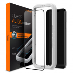 Folie de protectie Spigen Alm Glass FC pentru Apple iPhone 11/XR Negru