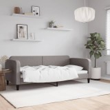 VidaXL Pat de zi, gri taupe, 90x200 cm, material textil