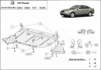 Scut motor metalic VW Passat B5 2000-2005 foto