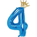 Balon din Folie Metalizata Cyrax, Albastru Cifra 4