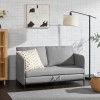 Canapea Soini 78x125x67cm extensibila gri deschis [en.casa] HausGarden Leisure, [en.casa]