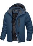 Cumpara ieftin Jacheta impermeabila barbati MAGCOMSEN, captuseala fleece, bleumarin, marime M