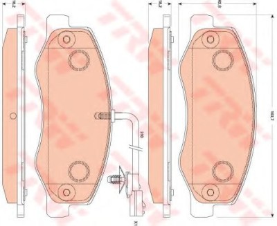 Set placute frana,frana disc RENAULT MASTER III caroserie (FV) (2010 - 2016) TRW GDB1885 foto