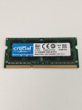 Memorie RAM Laptop, Crucial, 8GB, 2Rx8, DDR3L, PC3L-12800S, 1600MHz, 1.35V, CT102464BF160B.M16FN, CL11, Non-ECC, SODIMM, 204 pini