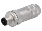 Conector M12 Mufă Tată 8 Pinuri Ecranat Aurit IP67 30V