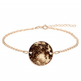 Full Moon - Bratara personalizata din argint 925 placat cu aur roz Luna plina, Bijubox