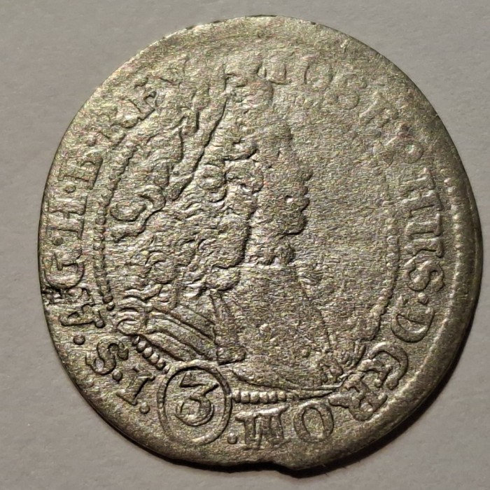 Austria 3 kreuzer 1709 FN argint Iosif 1