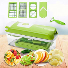 Set razatoare multifunctionala pentru fructe si legume, 11 piese, design moden,