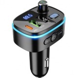 Cumpara ieftin Modulator FM Bluetooth HOCO E62 Fast, Buton Apel, 2 X USB - 1 X USB Type-C, Negru