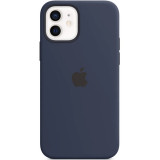 Husa de protectie Apple Silicone Case MagSafe pentru iPhone 12/12 Pro, Deep Navy