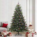 VidaXL Brad de Crăciun artificial Verde 240 cm PVC și metal și plastic 3395574