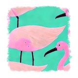 Cumpara ieftin Sticker decorativ Flamingo, Roz, 55 cm, 11586ST, Oem
