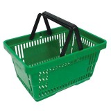 Cos de cumparaturi Racks Shopper 20 L, verde, cu manere confortabile