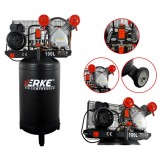 Compresor de aer vertical cu 2 cilindri, 3CP 230V 250 L/min 8 bari, capacitate rezervor 100 litri, Verke