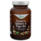 Supliment alimentar bio Obio cu Turmeric, Ghimbir, Piper - 60 tablete, 30g, Agricultura Non-UE, Produs in Polonia