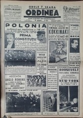Ziarul Ordinea nr.2120/1939 foto